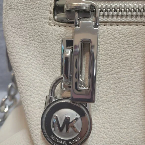 MICHAEL Michael Kors Knox Large Satchel- Vanilla